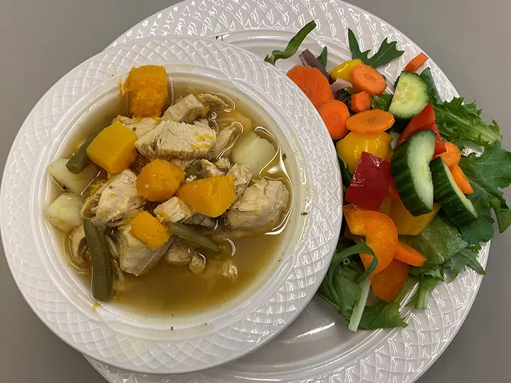 Curried chicken soup