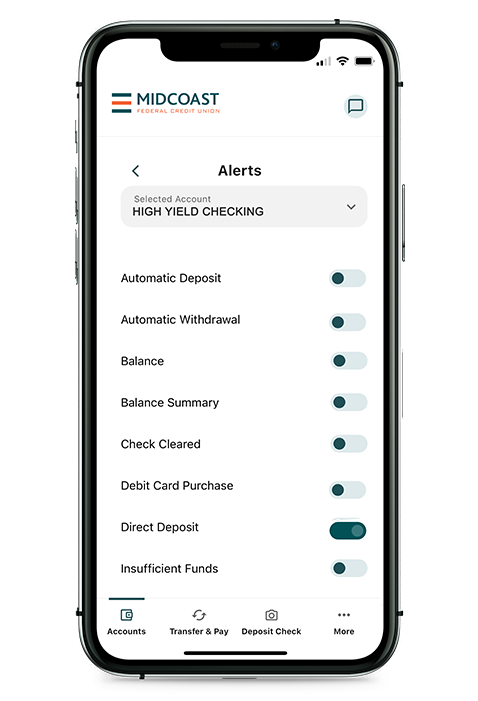 eAlert Direct Deposit HYC