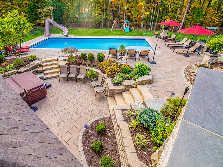 back yard landscaping with HELOCK